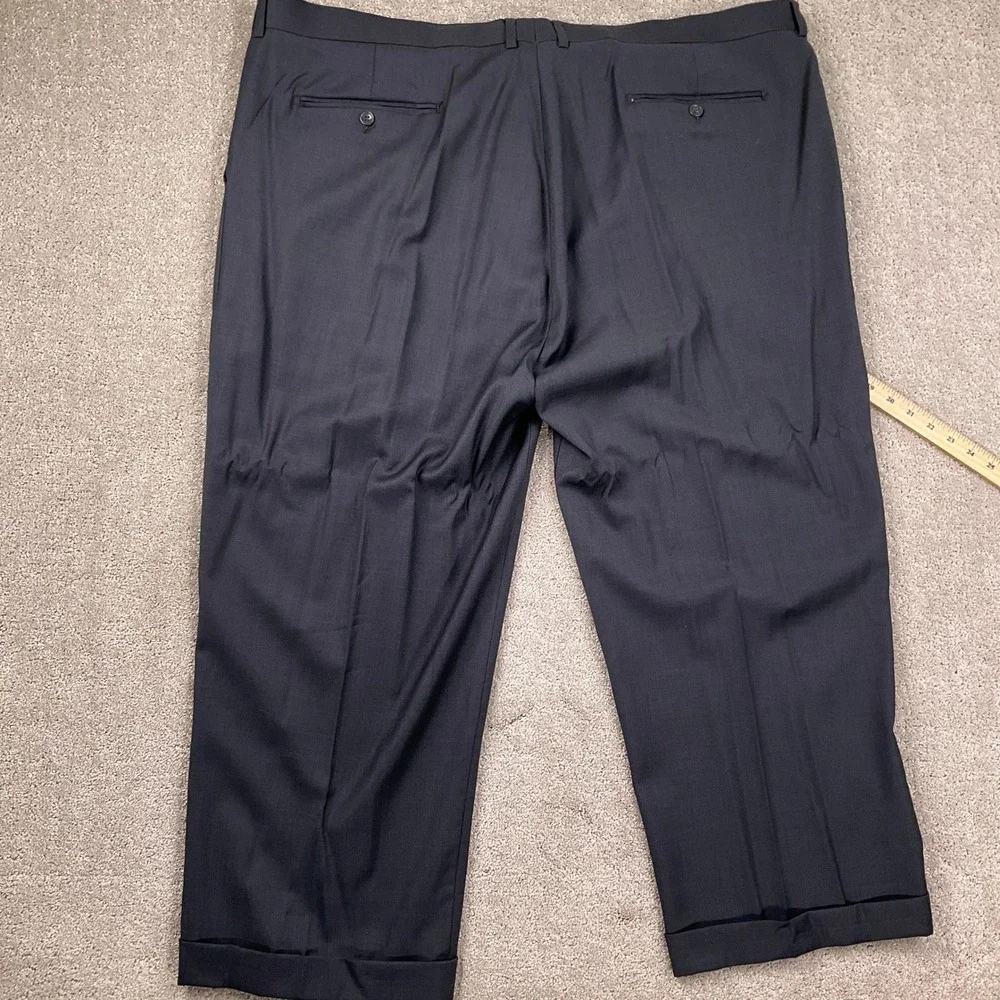 SACARI CLASSIC Suit Mens 56S 48W 26L Charcoal Gray Super 150 Wool Classic Career